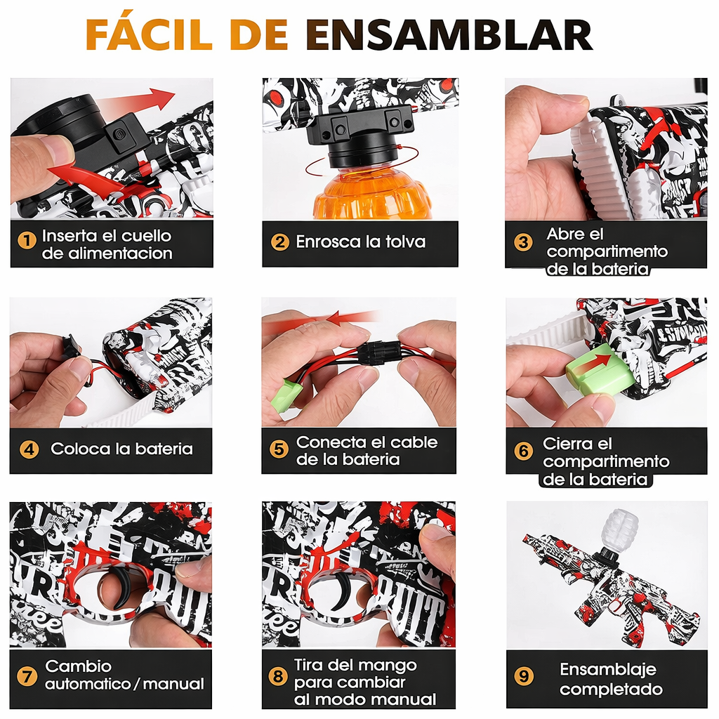 Pistola de bolas en gel